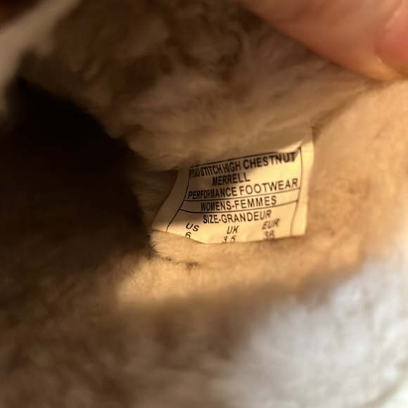 Merrell Womens Primo Stitch High Sherpa Lined Boots in Chestnut Womens Size 6 - Picture 9 of 11